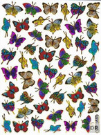 Schmetterling Tiere Aufkleber Metallic Look / Butterfly Animal Sticker 13x10 Cm ST323 - Scrapbooking