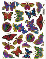 Schmetterling Tiere Aufkleber Metallic Look / Butterfly Animal Sticker 13x10 Cm ST326 - Scrapbooking