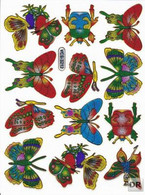 Schmetterling Tiere Aufkleber Metallic Look / Butterfly Animal Sticker 13x10 Cm ST339 - Scrapbooking