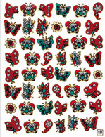 Schmetterling Tiere Aufkleber Metallic Look / Butterfly Animal Sticker 13x10 Cm ST342 - Scrapbooking