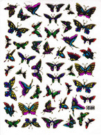 Schmetterling Tiere Aufkleber Metallic Look / Butterfly Animal Sticker 13x10 Cm ST389 - Scrapbooking