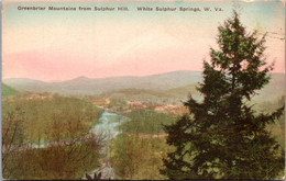 West Virginia Greenbrier Mountains From Sulphur Hill Handcolored Albertype - Other & Unclassified