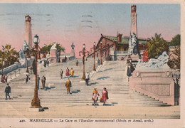 MARSEILLE LA GARE ET L ESCALIER MONUMENTAL - Bahnhof, Belle De Mai, Plombières