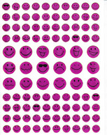 Smilies Smiley Smile Pink Aufkleber Metallic Look /  Sticker 13x10 Cm ST492 - Scrapbooking