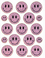 Smilies Smiley Smile Pink Aufkleber Metallic Look /  Sticker 13x10 Cm ST493 - Scrapbooking