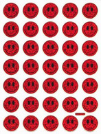 Smilies Smiley Smile Rot Aufkleber Metallic Look /  Sticker 13x10 Cm ST444 - Scrapbooking