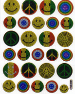 Smilies Smiley Smile  Bunt Aufkleber Metallic Look /  Sticker 13x10 Cm ST349 - Scrapbooking