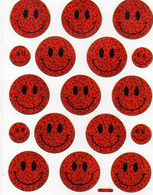 Smilies Smiley Smile  Bunt Aufkleber Metallic Look /  Sticker 13x10 Cm ST348 - Scrapbooking