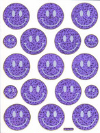 Smilies Smiley Smile Lila Aufkleber Metallic Look /  Sticker 13x10 Cm ST310 - Scrapbooking