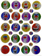 Smilies Smiley Smile Bunt Aufkleber Metallic Look /  Sticker 13x10 Cm ST335 - Scrapbooking