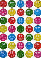 Smilies Smiley Smile Bunt Aufkleber Metallic Look /  Sticker 13x10 Cm ST035 - Scrapbooking