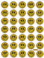 Smilies Smiley Smile  Gelb Aufkleber Metallic Look /  Sticker 13x10 Cm ST201 - Scrapbooking