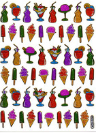 Eisbecher Aufkleber Metallic Look / Sunday Ice Cream Sticker 13x10 Cm ST541 - Scrapbooking