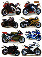 Motorrad Aufkleber Metallic Look / Motorbike Sticker 13x10 Cm ST296 - Scrapbooking