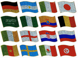 Flaggen Europa Aufkleber Metallic Look / Flag Europe Sticker 13x10 Cm ST041 - Scrapbooking