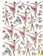 Ballet Aufkleber Metallic Look / Dancing Sticker 13x10 Cm ST528 - Scrapbooking