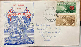 New Zealand,1965.private Fdc, ANZAC,TAKAPAU POST MARK,TO ,INDIA,TO ADDRESS,L.P.JAI ,Cricketer. - Storia Postale