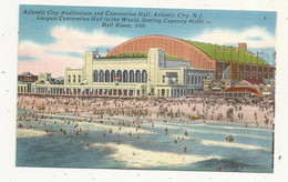 Cp , ETATS UNIS, ATLANTIC CITY,  NEW JERSEY,  Auditorium And Convention Hall,  écrite - Atlantic City