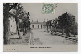 78 YVELINES - LE PERRAY Avenue De La Gare, Traitée En Carte Photo - Le Perray En Yvelines