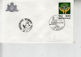 SAN MARINO 1981 -  Sassone  1104 - S.Francesco - Storia Postale