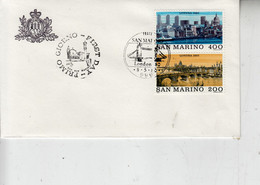 SAN MARINO 1980 -  Sassone  1056/7 - Londra - Lettres & Documents