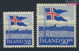 Island 327-328 (kompl.Ausg.) Postfrisch 1958 40 Jahre Landesflagge (9955240 - Ongebruikt