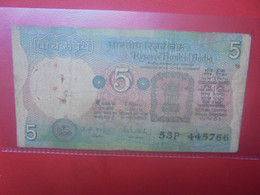 INDE 5 RUPEES Circuler (L.17) - Inde