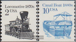 U.S. 1870,1872 (complete Issue) Unmounted Mint / Never Hinged 1987 Vehicles - Locomotive, Kanalboot - Ungebraucht