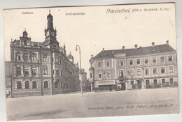 C4245) AMSTETTEN - Rathaus - Rathausstraße -u. SCHMIDT's Hotel ZUM GOLDENEN ADLER - Hauptplatz 37  1925 !! - Amstetten