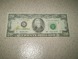 20 Dollars USA Chicago 1993, Jackson, Billet Qui A Servi - Autres - Amérique