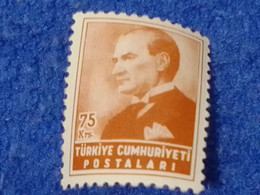 TÜRKEY--1930-50-    75K  ATATÜRK.  DAMGASIZ - Unused Stamps