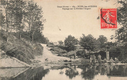 Nueil Les Aubiers * Paysage Sur La Rivière D'argent * Lavoir Laveuses - Autres & Non Classés