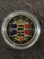 2 EUROS COLORISEE ANDORRE 2017 HYMNE AVEC DORURE OR FIN SOUS CAPSULE / ANDORRA - Andorra