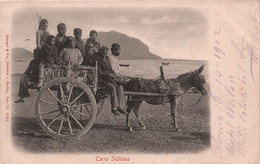 Sicile - Carro Siciliano - Charette à Ane  - Carte Postale Ancienne - Otros & Sin Clasificación