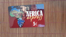 1 Prepaidcard Africa Express Belgium Used Rare - GSM-Kaarten, Herlaadbaar & Voorafbetaald