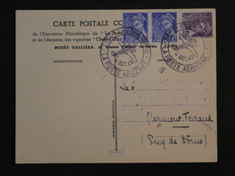 BN14 FRANCE BELLE LETTRE  1943 EXPO PARIS A CLERMONT FERRAND  + AEROPHILATELIE+AFFRANCH. PLAISANT++ - 1927-1959 Covers & Documents