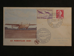 BN14 FRANCE BELLE CARTE   1956 PARIS LE NORATLAS+  + AEROPHILATELIE+AFFRANCH. PLAISANT++ - 1927-1959 Brieven & Documenten