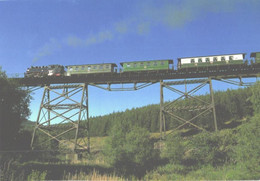 Germany:Schmalspurbahn Cranzahl, Passenger Train On Bridge - Ouvrages D'Art