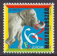 Hungary - 2002 Europa CEPT, The Circus, Elephant, Animals, Mammals - Used - Usati