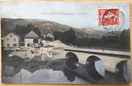 CPA SAINT HIPPOLYTE LE DOUBS ET LE PONT COULEUR BAUER MERCHET - Saint Hippolyte