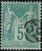 SAGE - PARIS - JOUR DE L'AN - CHIFFRE 32 DANS UN CERCLE. - 1876-1898 Sage (Type II)