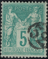 SAGE - PARIS - JOUR DE L'AN - CHIFFRE 32 DANS UN CERCLE. - 1876-1898 Sage (Tipo II)