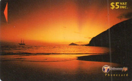 FIJI - GPT - TELECOM FIJI - 33FJC - BEACH AT SUNSET (HIGHLY USED) - Fidschi