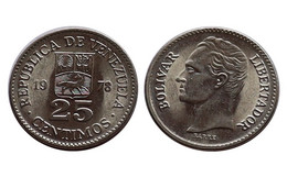 VENEZUELA 25 CENTIMOS 1978 - Venezuela