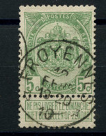 BELGIQUE - COB 83 - 5C VERT JAUNE RELAIS A ETOILES FROYENNES - 1893-1907 Armarios