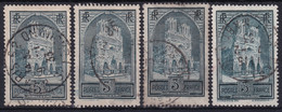 FRANCE 1929-31 - Canceled - YT 259 I-IV - Cathédrale De Reims - Used Stamps