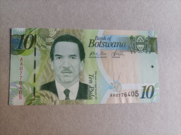 Billete De Botswana De 10 Pula, Año 2009 Serie AA, Nº Bajo, UNC - Botswana