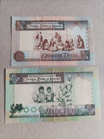 2 Billetes De Kuwait, Año 1994 - Koweït