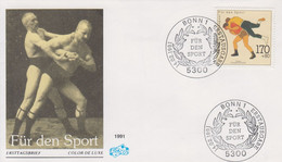 Enveloppe  FDC  1er  Jour   ALLEMAGNE   Lutte   1991 - Ringen