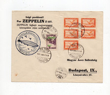 !!! HONGRIE, LETTRE DE BUDAPEST DE 1931 CACHET DE ZEPPELIN - Lettres & Documents